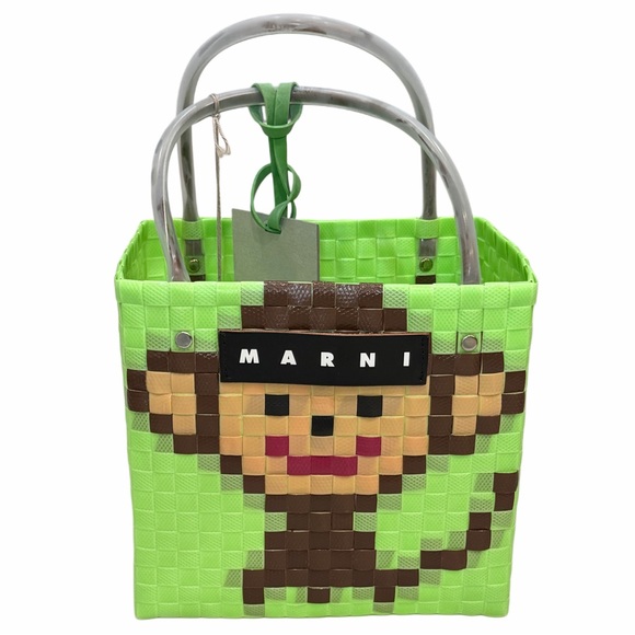 Marni Handbags - Marni Rare Market Monkey Animal Basket Bag | Green & Brown | NWT